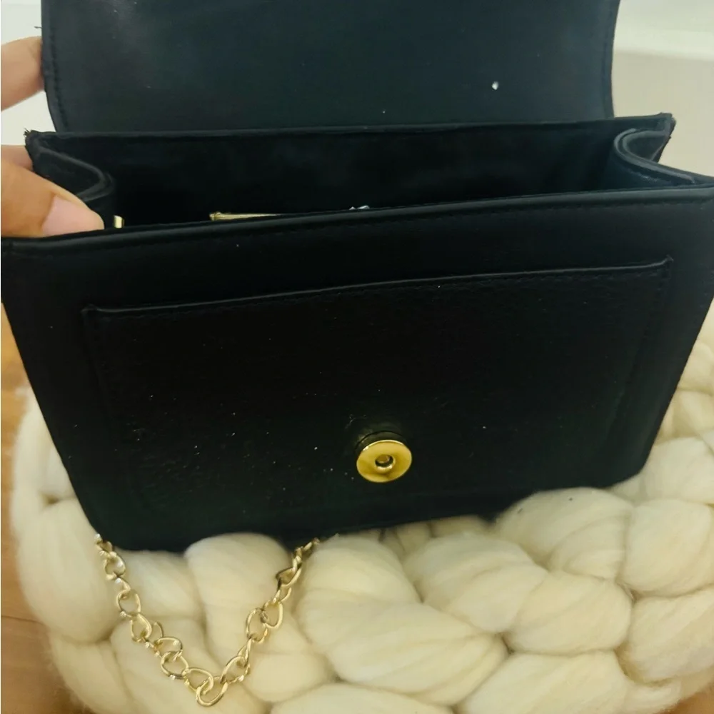 Inc Chic Black Bag with chain strap